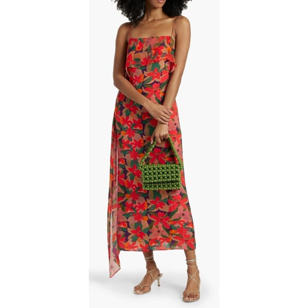 NWT Solid & Striped x Sofia Richie Grainge Lanier Dress Floral Midi XS $448 [jb]